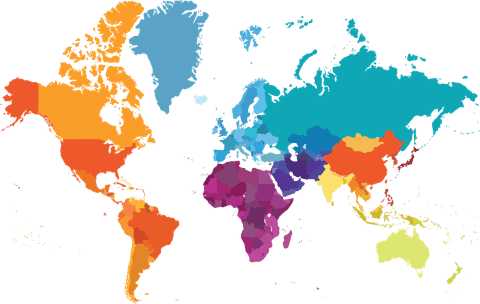 World map showing eligible countries