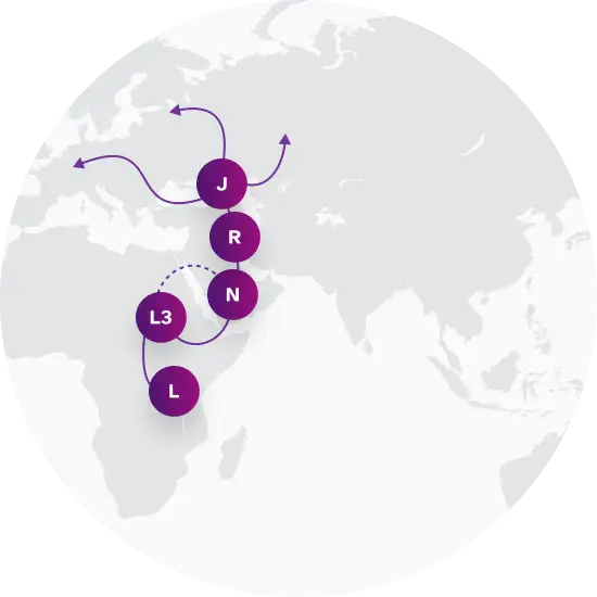 J2a2a Migration Map
