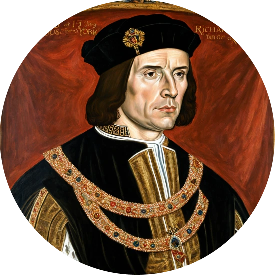 King Richard III depicted in the Battle of Bosworth Field.
