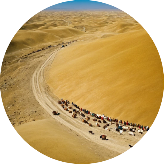 The Silk Road connected eastern and western Eurasia by land and by sea.