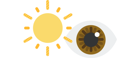 brown colored eye