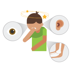 person with motion sickness
