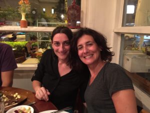 Risa and her cousin Ayet after meeting for the first time in Israel.