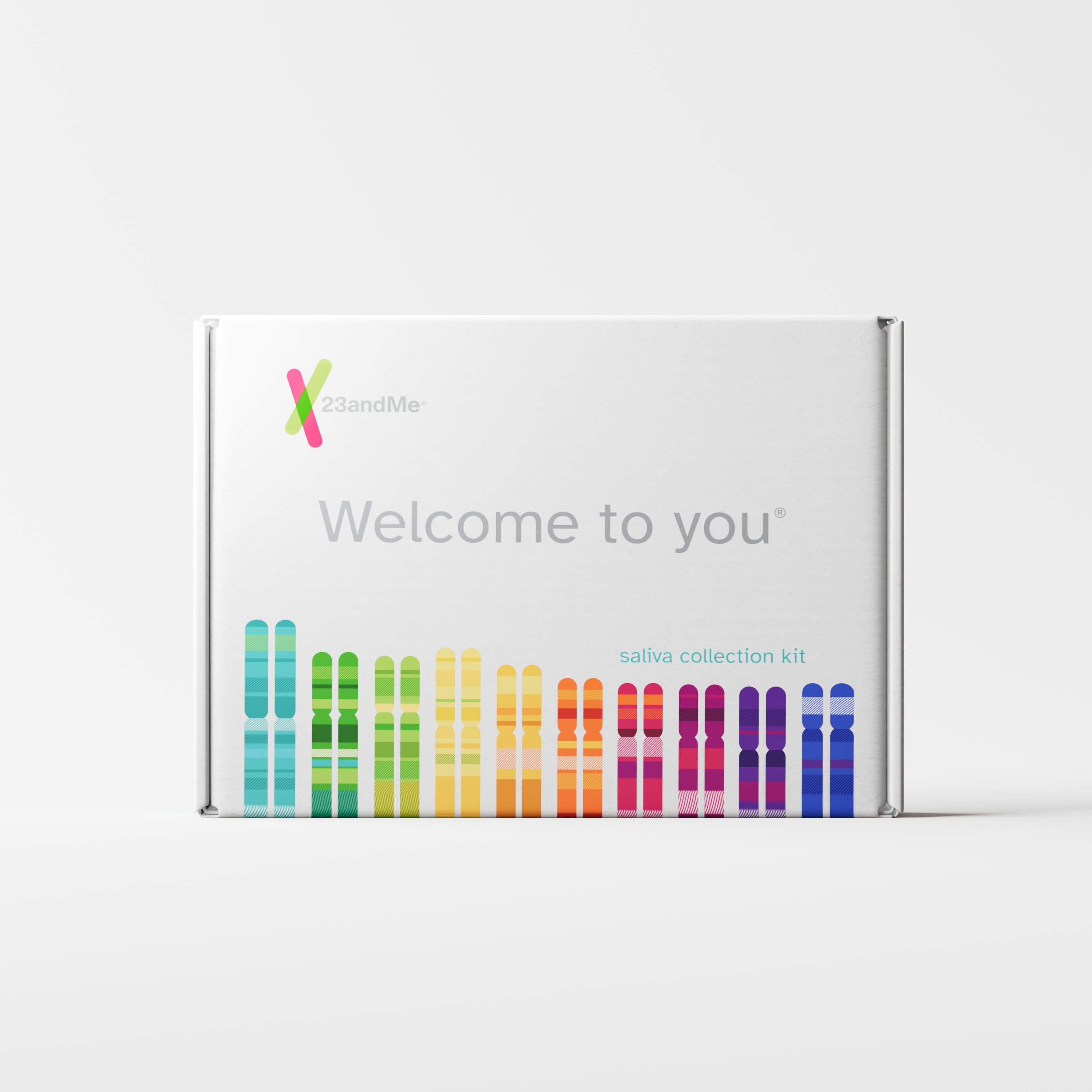 23andMe Kit standing up front