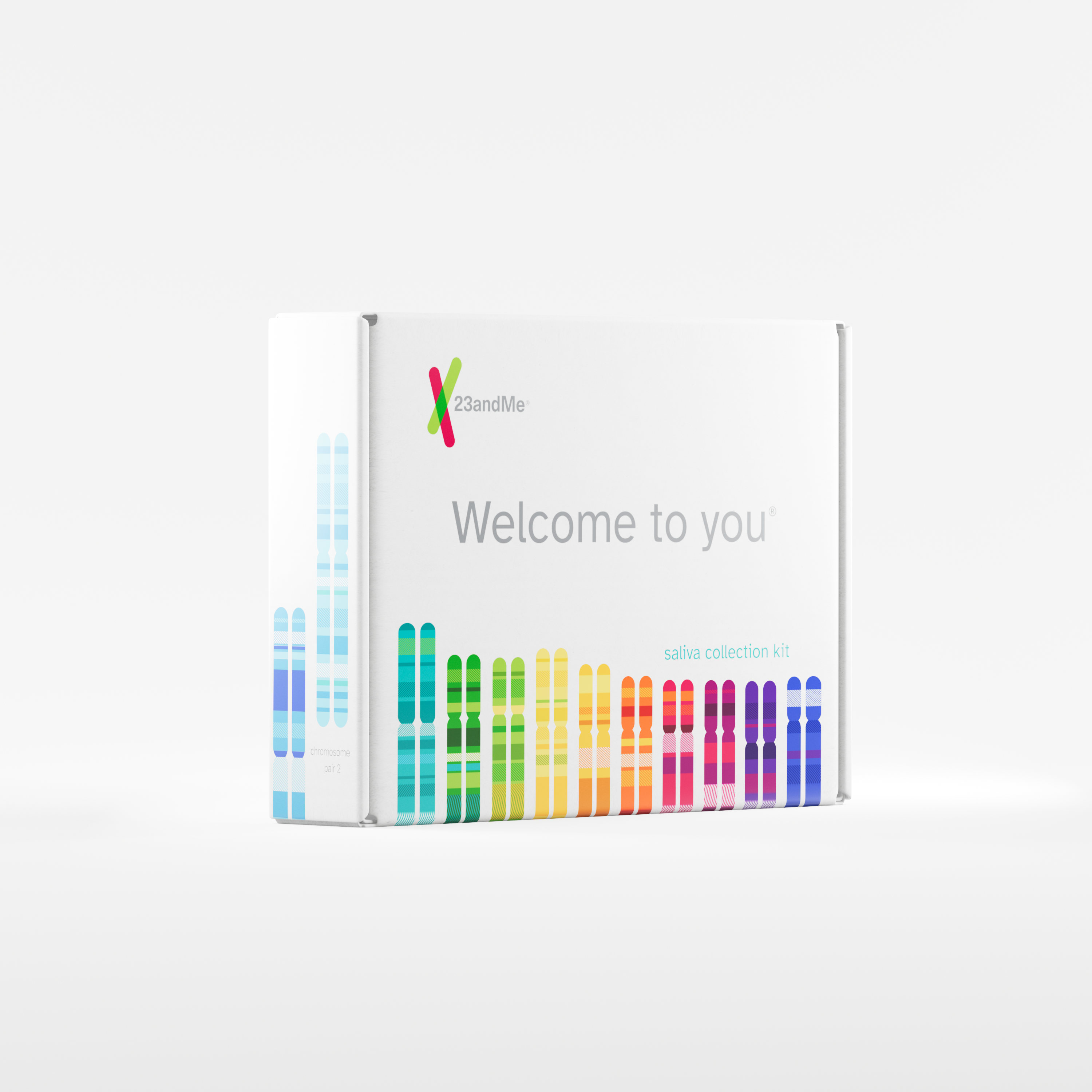 23andMe Kit standing up front at 45 degrees