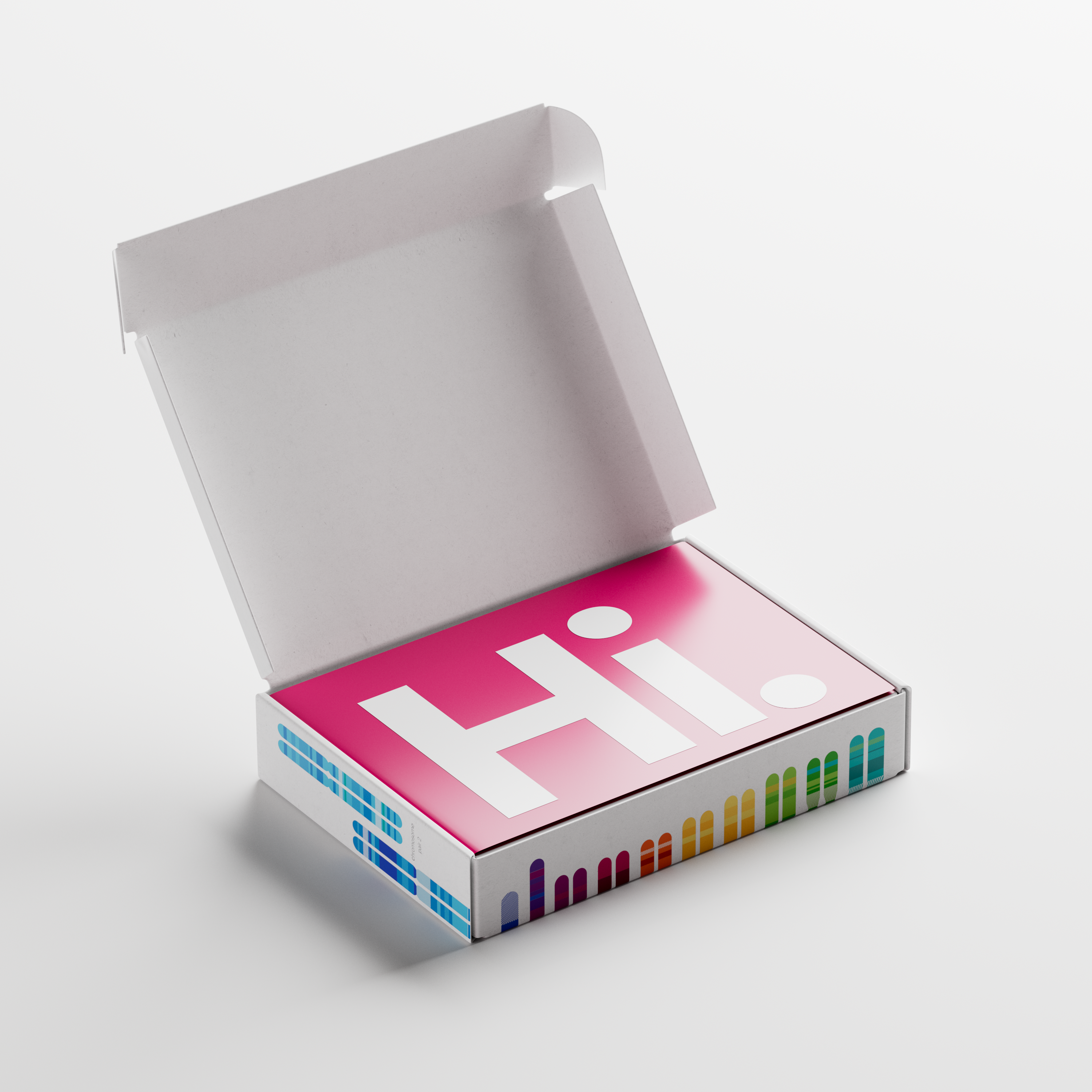 23andMe Kit Opened Top Down 45 Degrees View